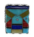Multicolor Silver Southwestern Ring Size 7-1/2 YX76181